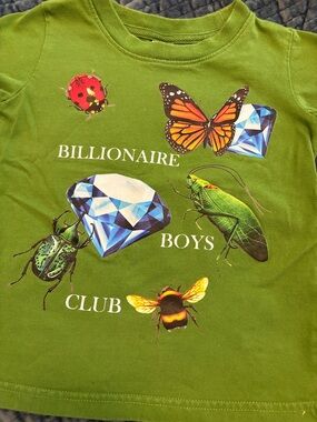 Billionaire Boys Club Lime Green Insect & Diamond Graphic Tee
